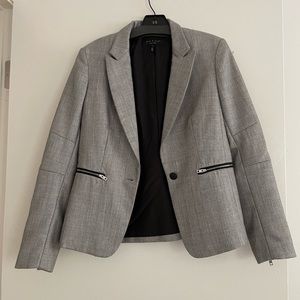 Rag and Bone New York Grey blazer jacket with zipper detail